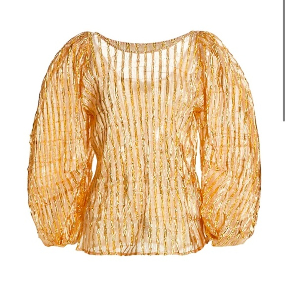 NWT Rachel Comey Metallic Peach Swoop Blouse
